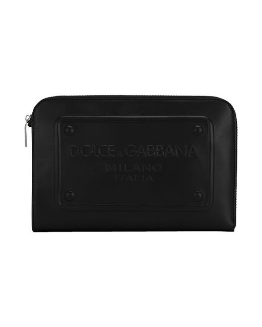 Dolce & Gabbana Small calfskin pouch with logo