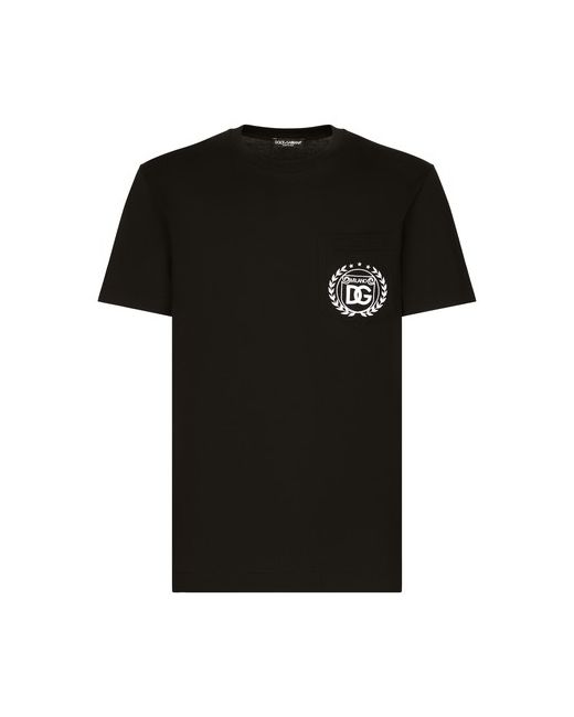 Dolce & Gabbana Cotton T-Shirt with Embroidered Logo