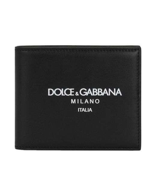 Dolce & Gabbana Calfskin bifold wallet with logo