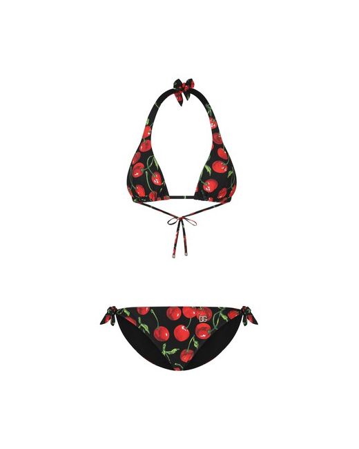Dolce & Gabbana Cherry-print triangle bikini