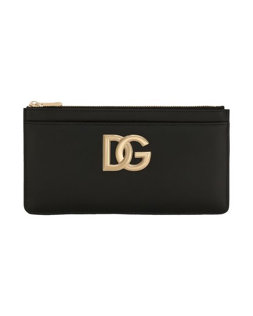 Dolce & Gabbana Large calfskin card holder with DG logo