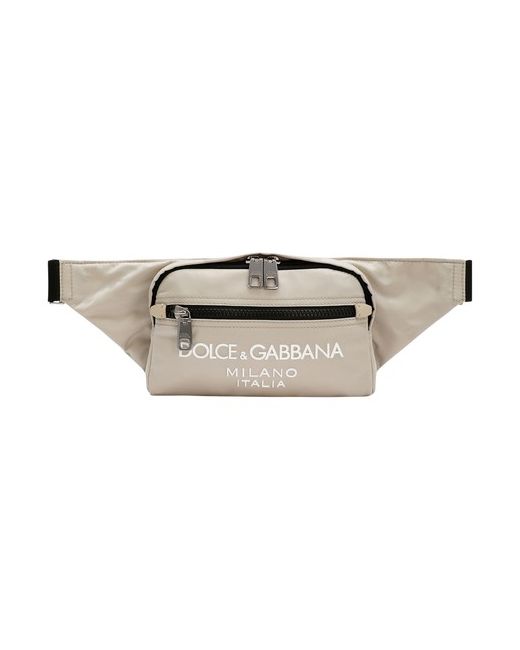 Dolce & Gabbana Small belt bag with rubberized logo