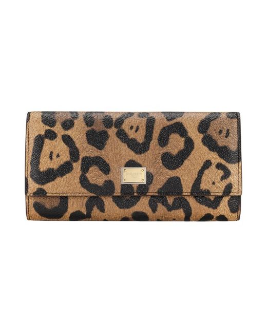 Dolce & Gabbana Leopard-print Crespo continental wallet with branded plate