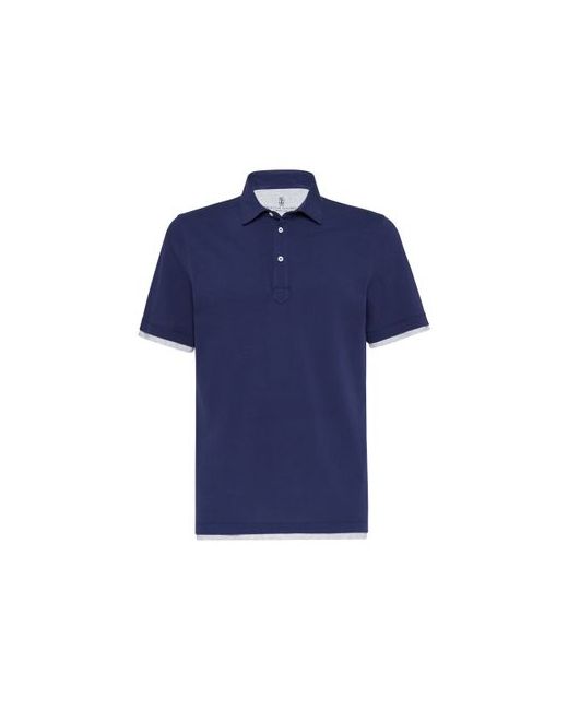 Brunello Cucinelli Polo shirt with superimposed effect