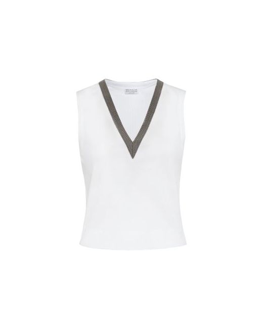 Brunello Cucinelli Ribbed jersey top