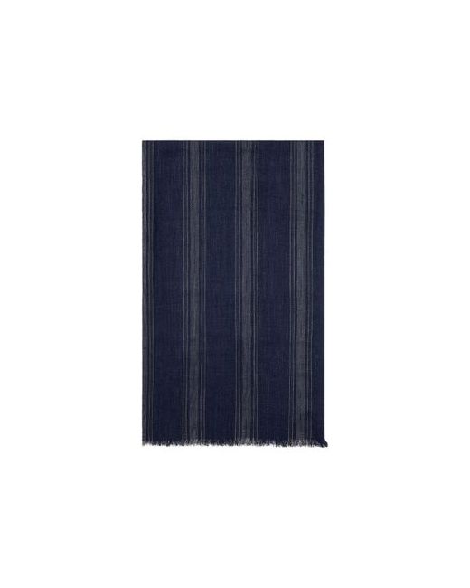 Brunello Cucinelli Silk and linen herringbone patterned scarf