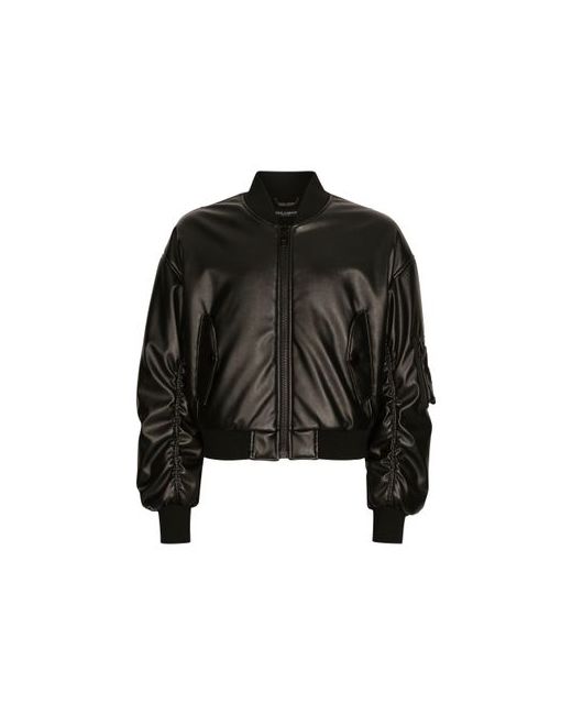 Dolce & Gabbana Eco-Leather Jacket With Logo Plaque