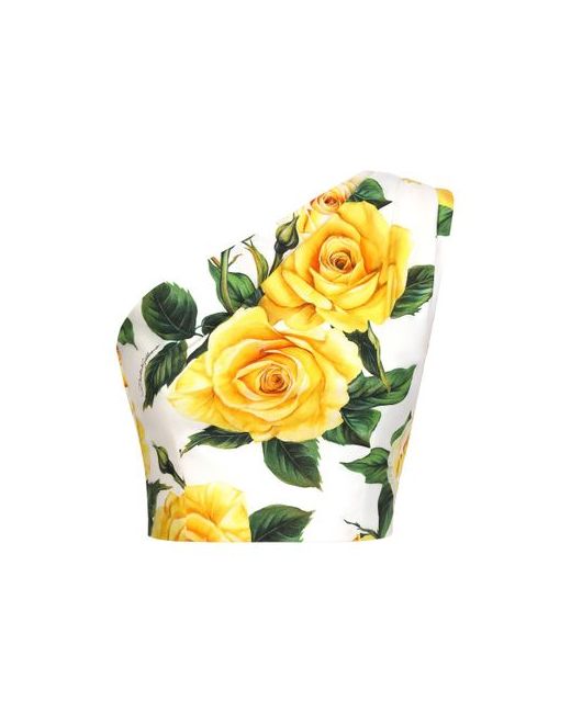 Dolce & Gabbana One-shoulder cotton crop top