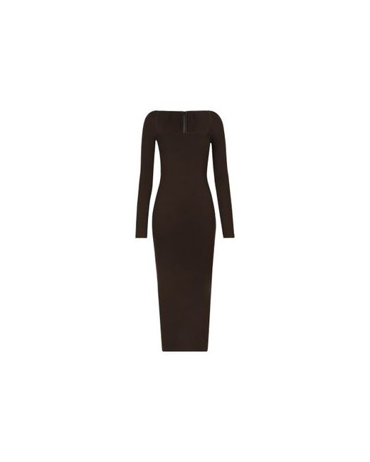 Dolce & Gabbana Technical jersey calf-length dress