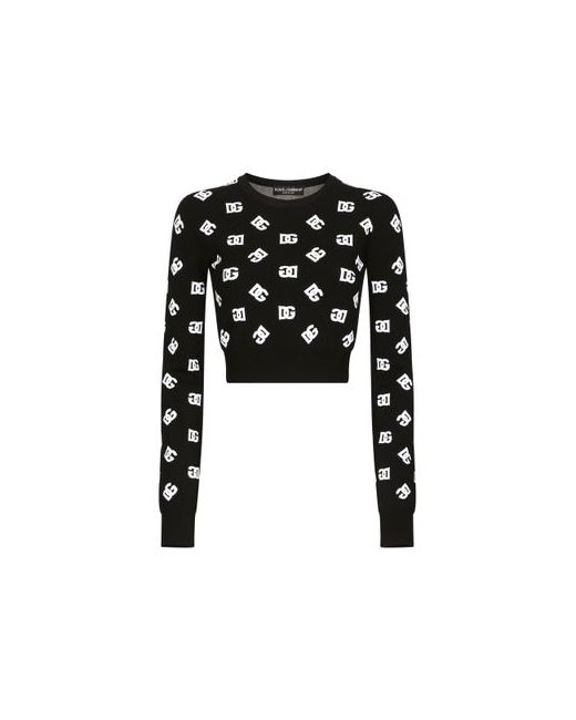Dolce & Gabbana Cropped viscose jacquard sweater