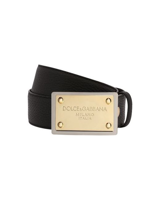 Dolce & Gabbana Grainy calfskin belt