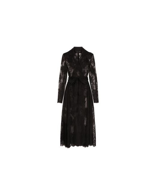Dolce & Gabbana Chantilly Lace Coat With Belt