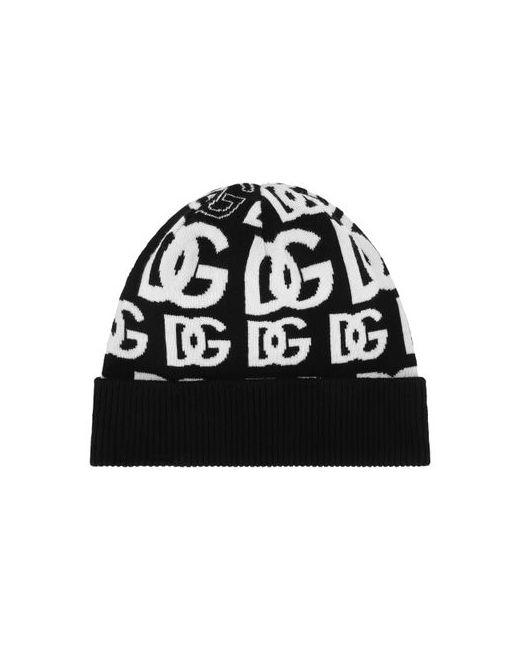 Dolce & Gabbana Cashmere hat with all-over DG logo