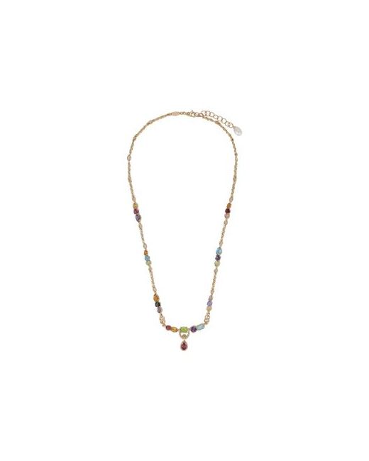 Dolce & Gabbana 18kt yellow necklace with multicolored fine gemstones