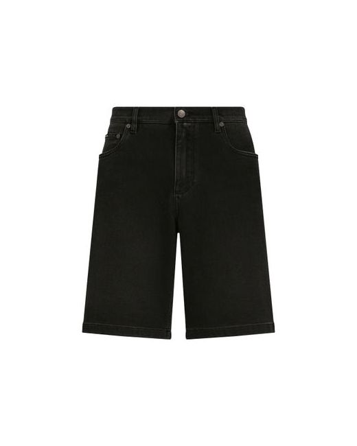 Dolce & Gabbana Gray wash stretch denim shorts