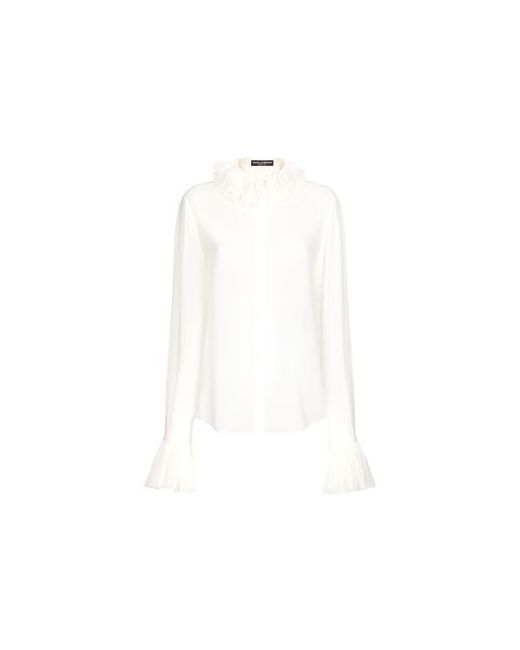Dolce & Gabbana Georgette shirt with pleated cuffs