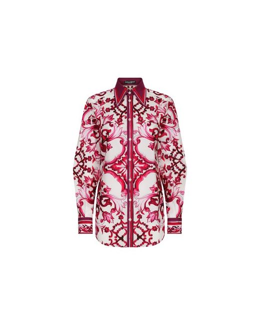 Dolce & Gabbana Majolica-print poplin shirt