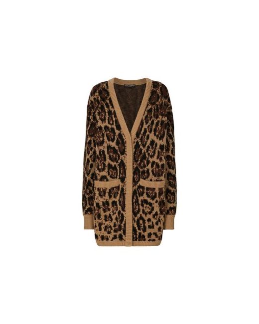 Dolce & Gabbana Long wool and cashmere cardigan