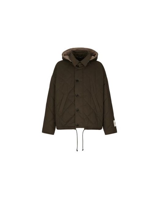 Dolce & Gabbana Quilted cotton jacket with hood