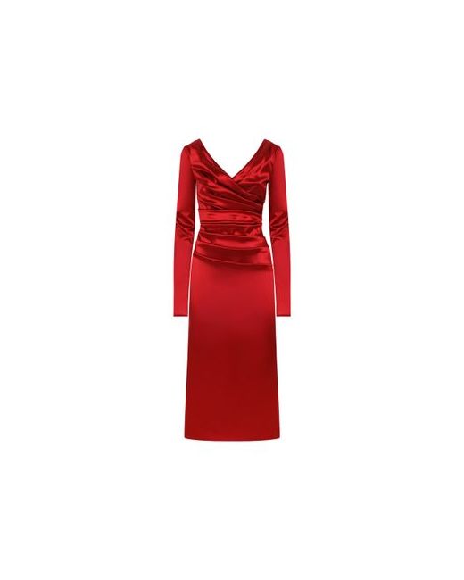 Dolce & Gabbana Satin draped calf-length dress