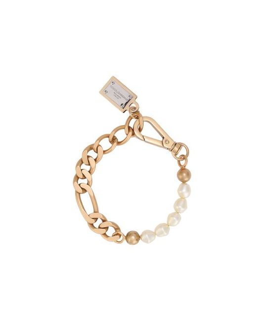 Dolce & Gabbana Link bracelet with DG-logo pearls
