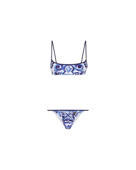 Dolce & Gabbana Majolica-print spandex bikini