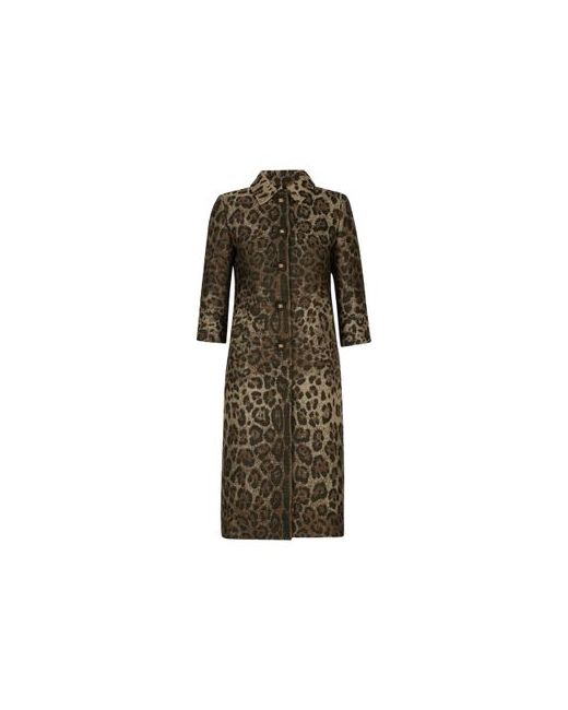 Dolce & Gabbana Single-breasted wool jacquard coat
