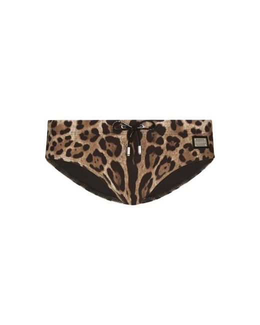 Dolce & Gabbana Leopard-print swim briefs