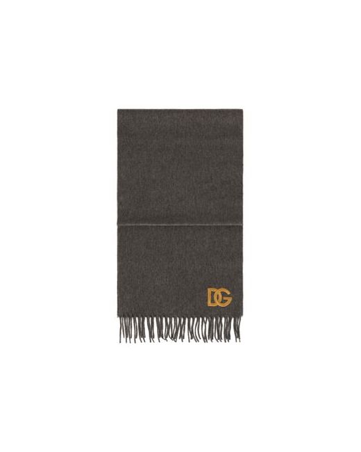 Dolce & Gabbana Cashmere scarf with DG embroidery