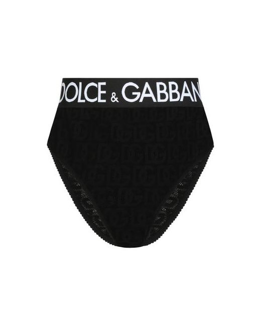 Dolce & Gabbana High-waisted tulle jacquard briefs