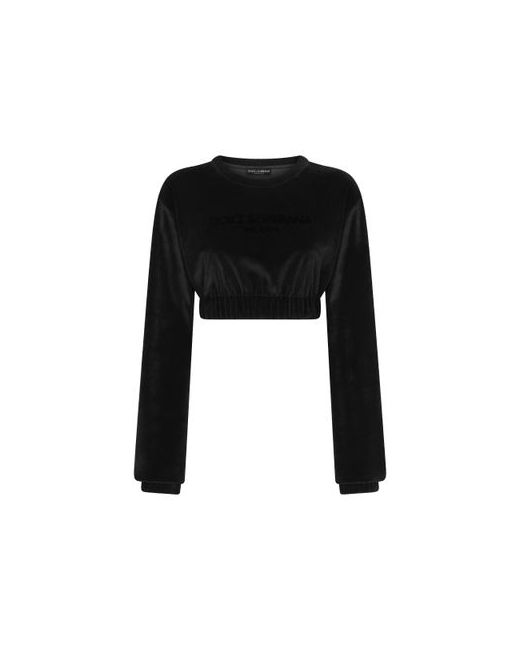 Dolce & Gabbana Cropped sweatshirt with embroidery