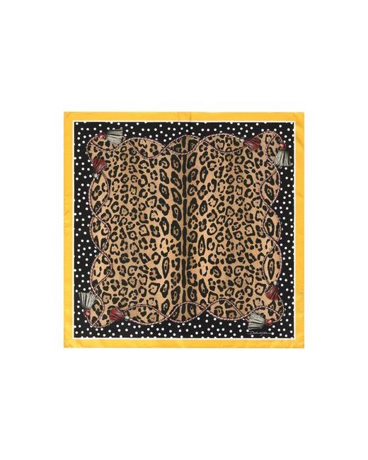 Dolce & Gabbana Leopard-print twill scarf 70 x