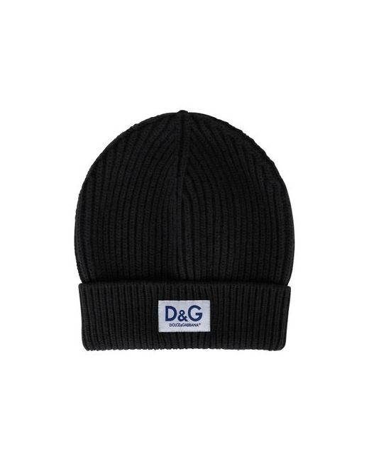 Dolce & Gabbana Knit cashmere hat with patch