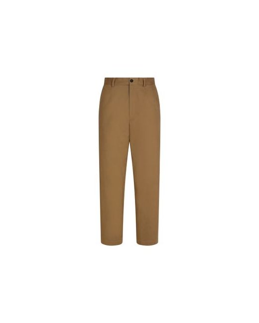 Dolce & Gabbana Stretch drill pants with logo label