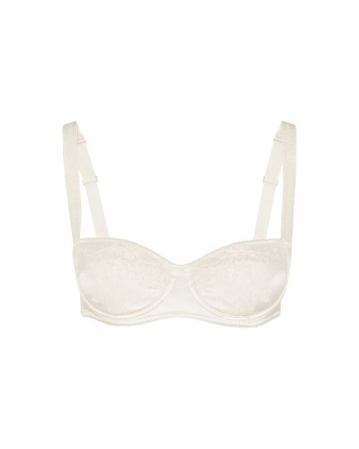 Dolce & Gabbana Satin balconette bra with lace detailing