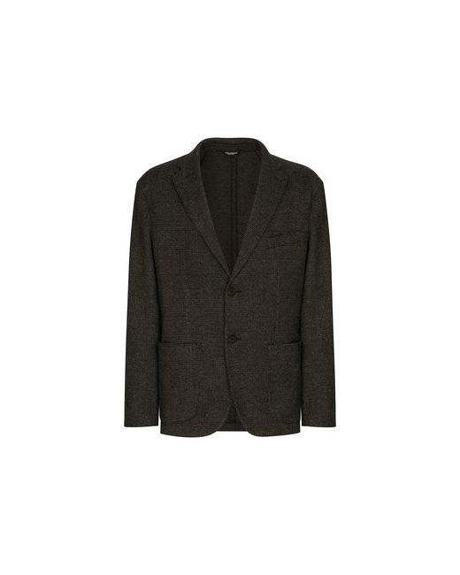 Dolce & Gabbana Prince Of Wales Jersey Single-Breasted Jacket