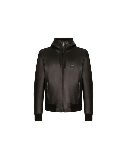 Dolce & Gabbana Leather jacket with hood
