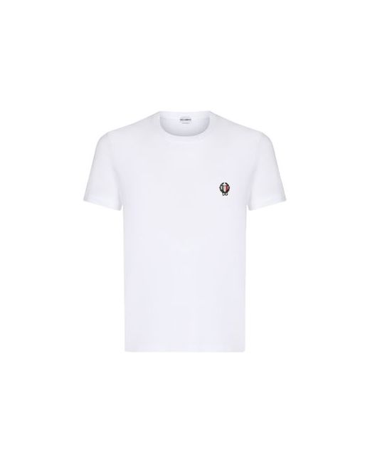 Dolce & Gabbana Round-neck stretch cotton t-shirt