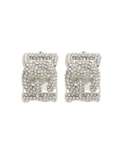 Dolce & Gabbana Rhinestone earrings with DG logo
