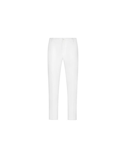 Dolce & Gabbana Stretch cotton pants with patch