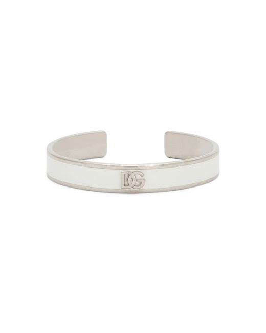 Dolce & Gabbana Rigid enameled bracelet with logo