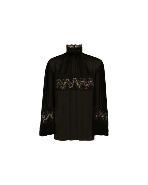 Dolce & Gabbana Georgette and lace blouse