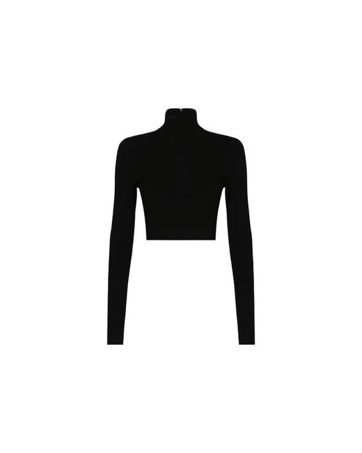 Dolce & Gabbana Cropped turtle-neck top
