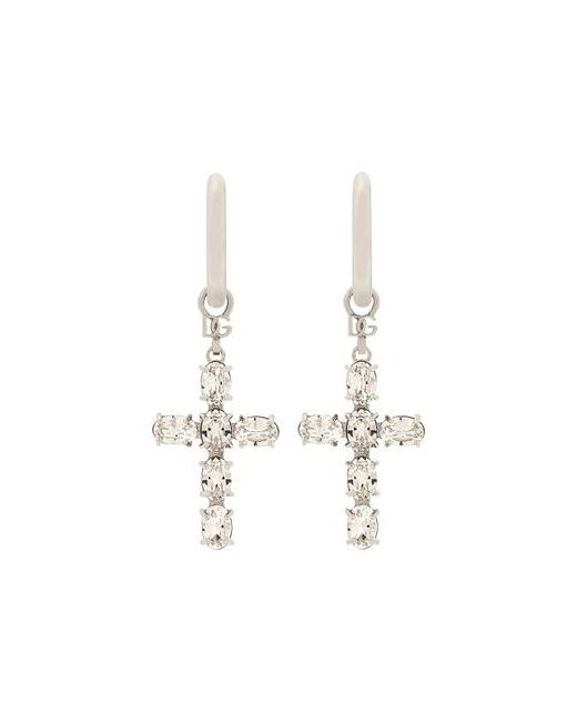 Dolce & Gabbana Creole earrings with crystal cross