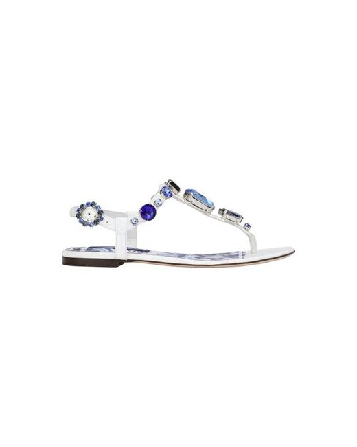 Dolce & Gabbana Patent leather thong sandals
