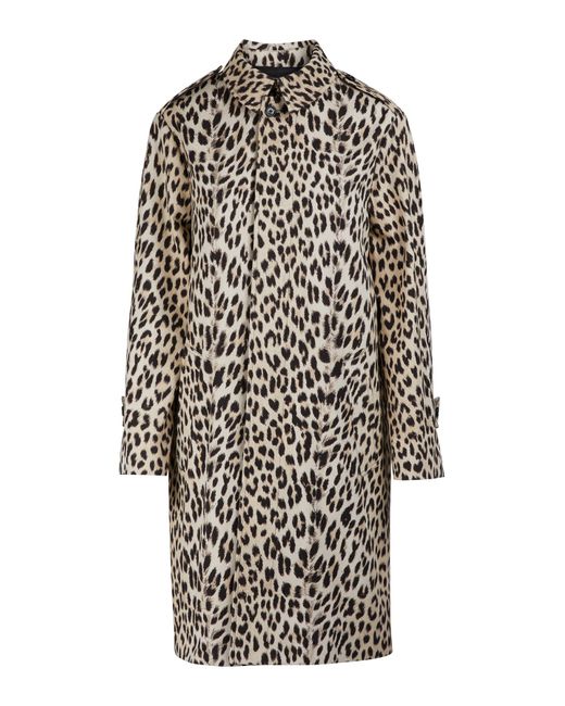 Celine Leopard-printed cotton raincoat