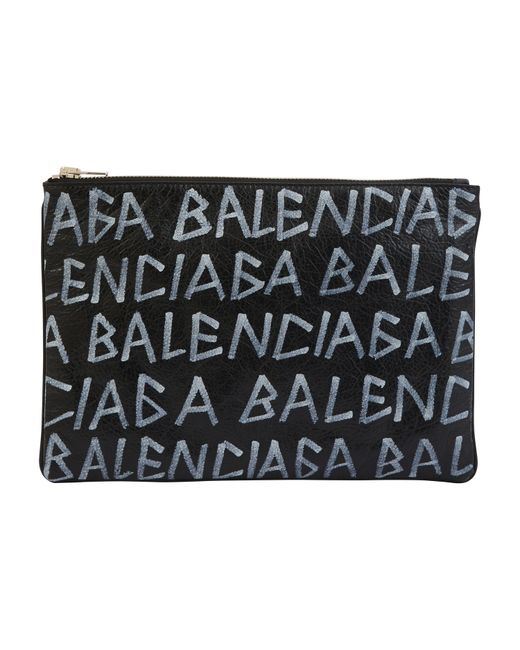 Balenciaga Graffiti leather briefcase