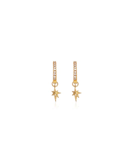 Abbott Lyon Sterling Mini Starburst Crystal Earrings Gold