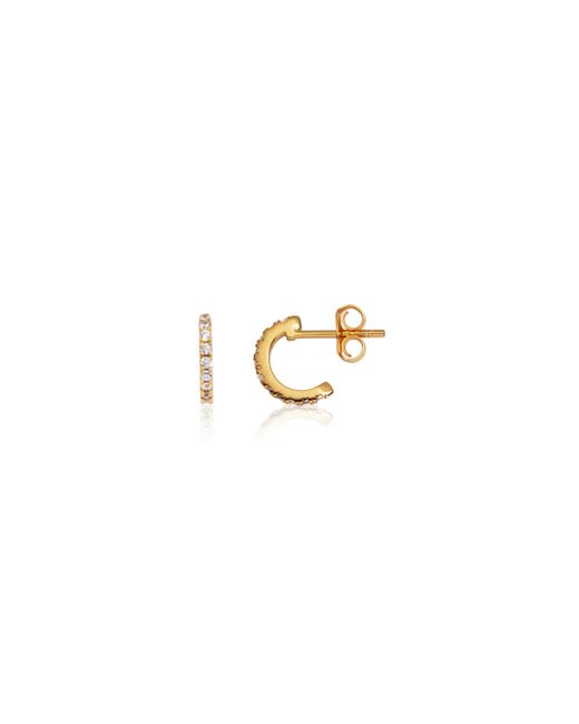 Abbott Lyon Sterling Crystal Mini Hoop Earrings Gold
