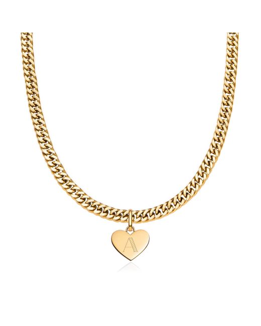 Abbott Lyon Heart Curb Chain Necklace Gold